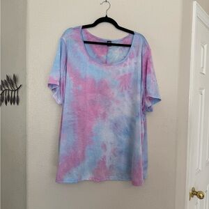 SHEIN Pastel Tie-Dye Short Sleeve Tee Size 32/34